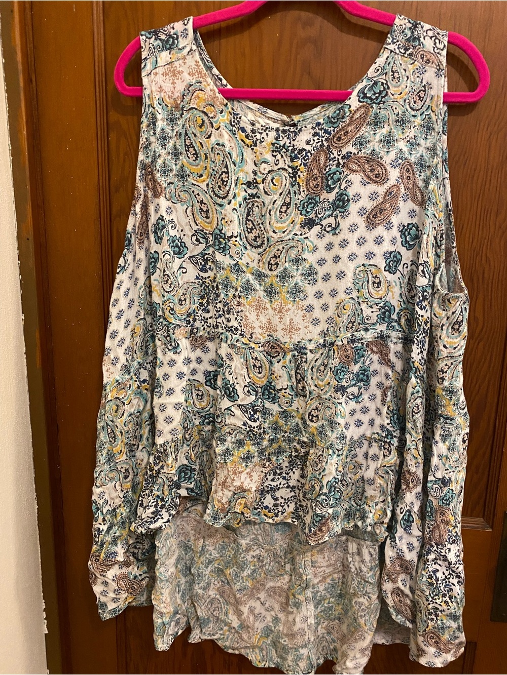 Boho Paisley High-Lo Tank Top